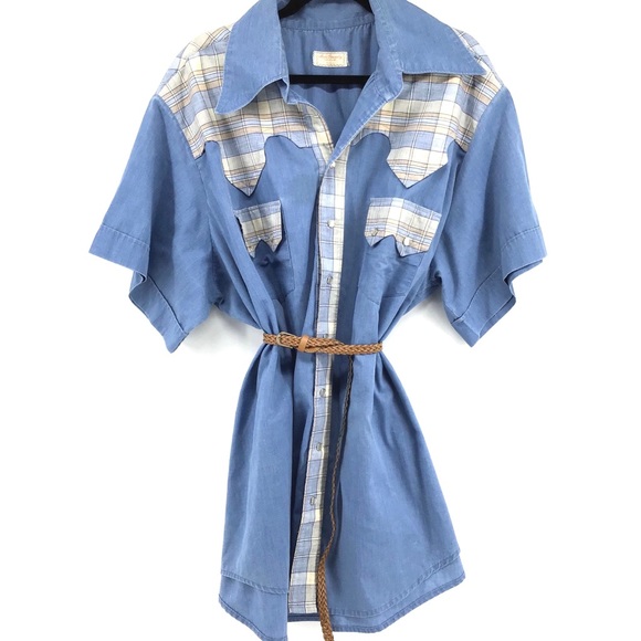 Vintage Dresses & Skirts - VINTAGE | Handmade Western Pearl Snap Dress